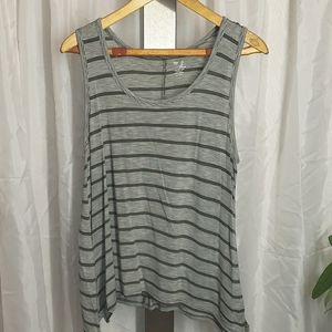 GAP assymetrical legging tank Olive stripe SZ L